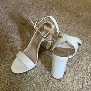 White Chunky Heel